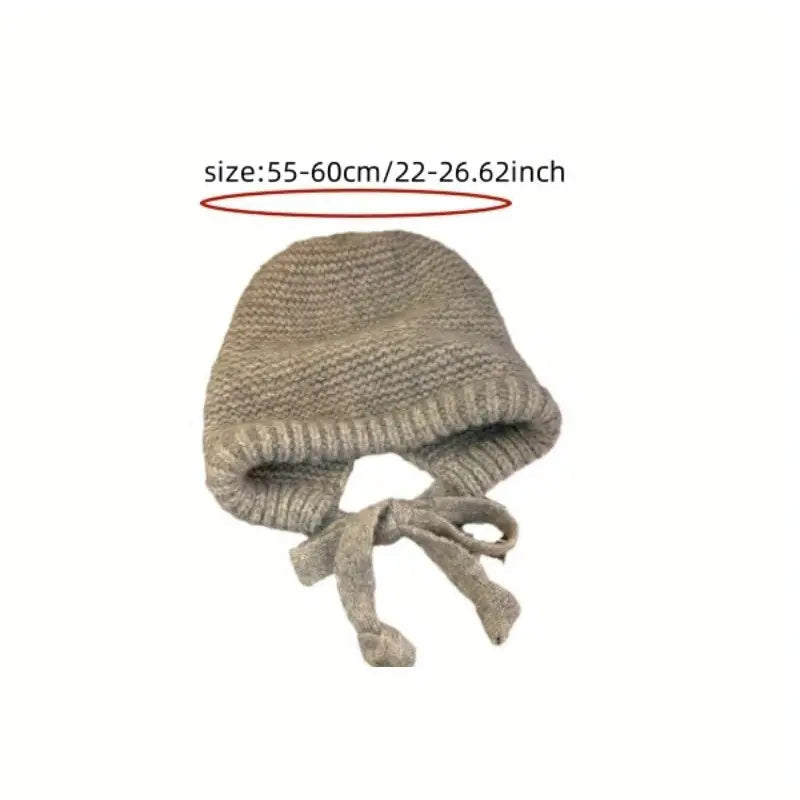 Winter Wool Knitted Hat Unisex Winter Striped Beanie with Ear Flaps Genuine Online