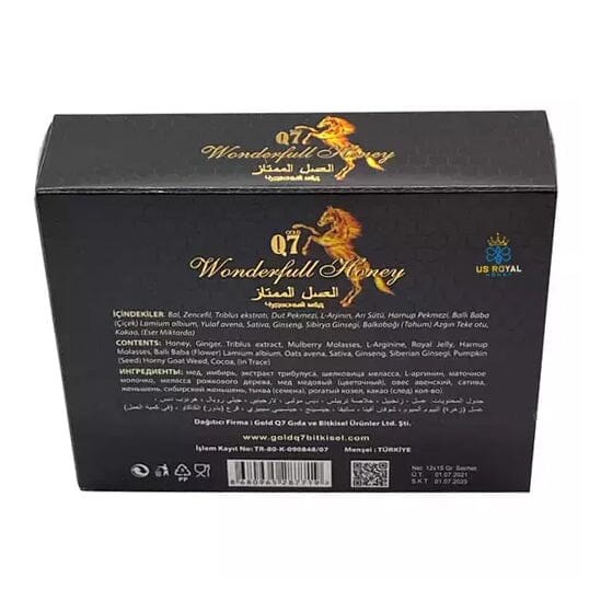 Wonderful Honey for Men 12 x 15 Gram Sachets Horse - Black Enjoy For Sale