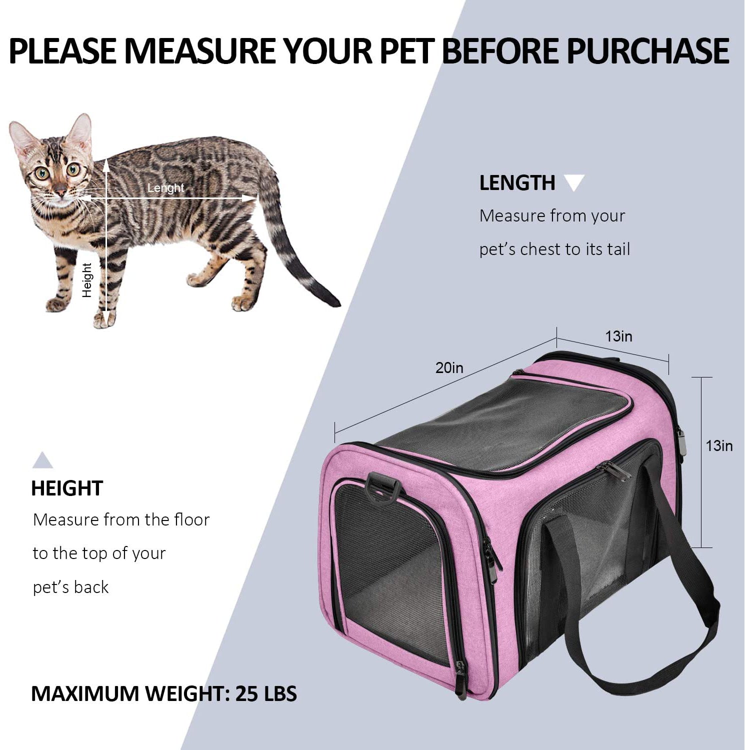 Collapsible Cat Dog Carrier 100% Original