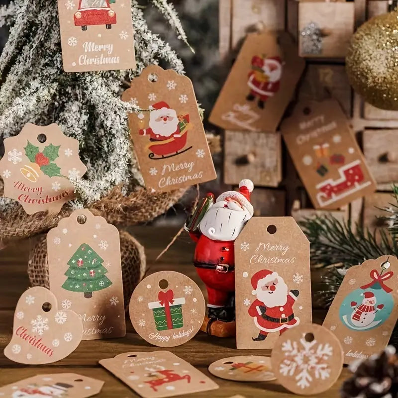 50-Pieces: Christmas Gift Box Decoration Tag Cheap Best Wholesale