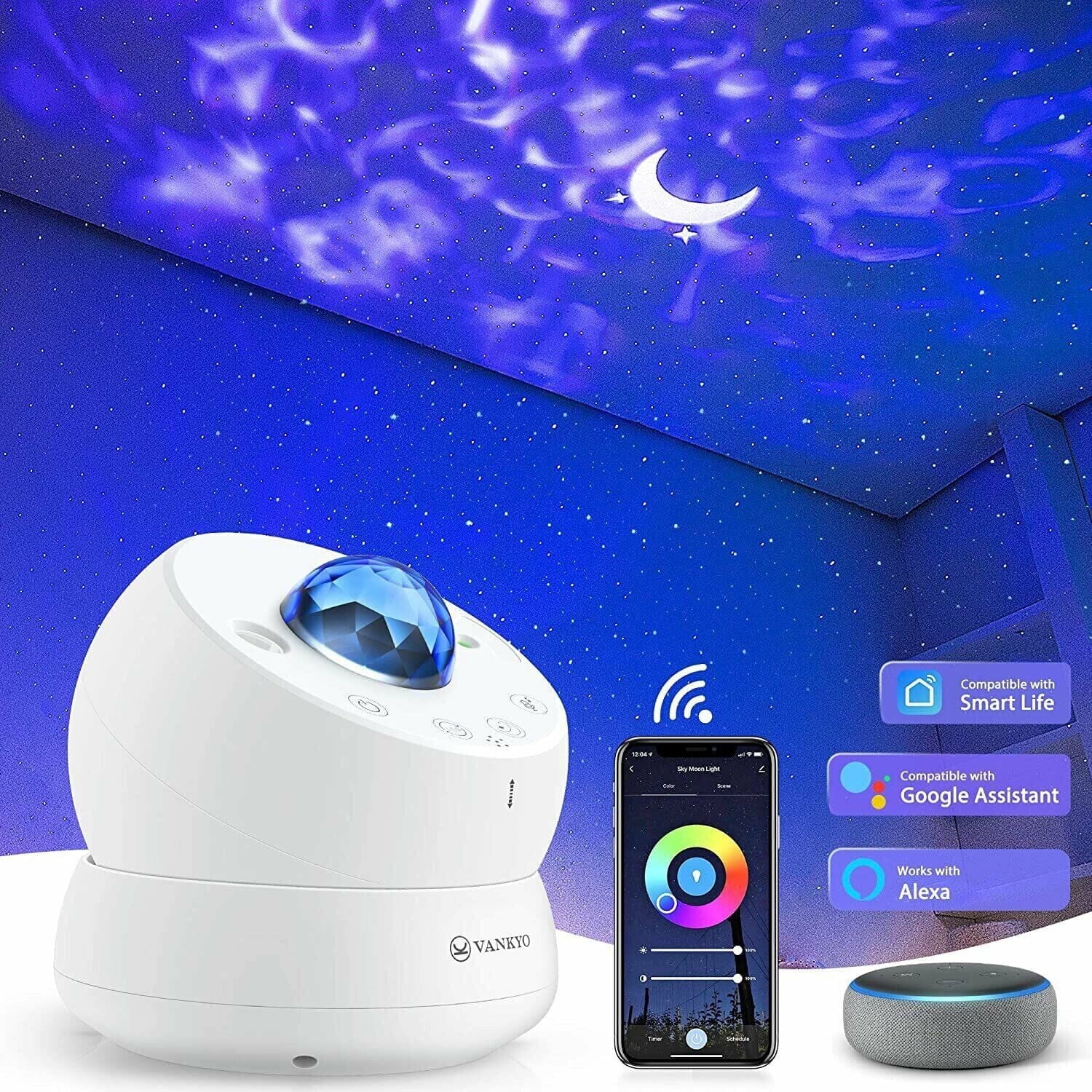 VANKYO Galaxy Smart Night Light Projector with APP and Voice Control With Mastercard Cheap Online