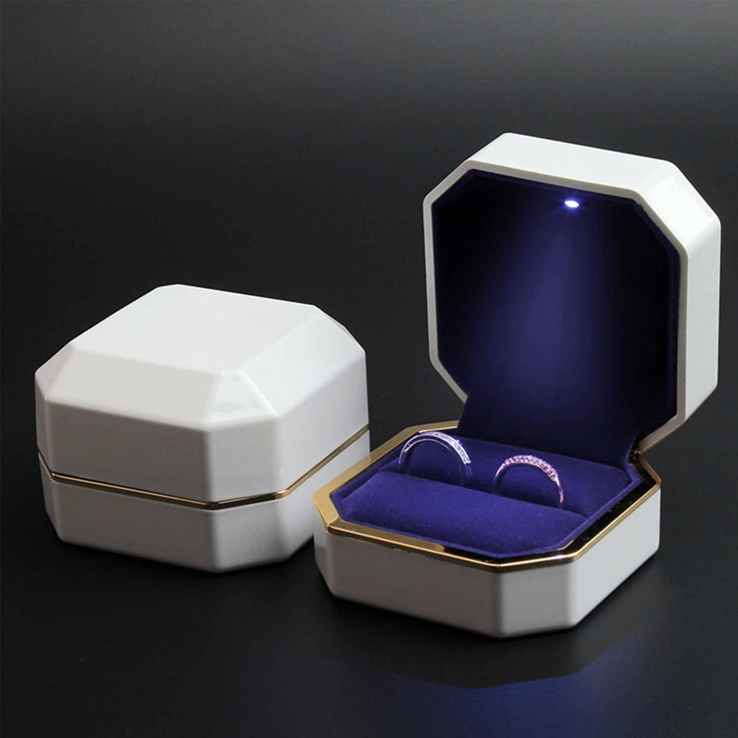 Luxury Ring Box with LED Light Cheap Sale Wholesale Pice