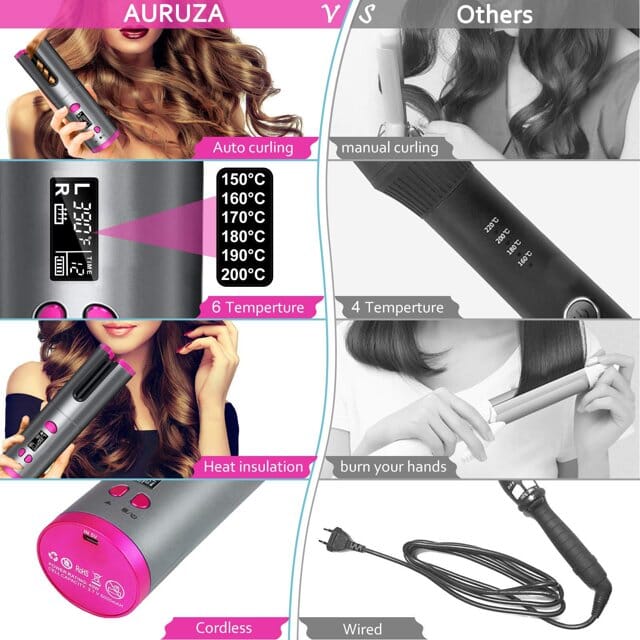 Unbound Cordless Automatic Hair Curler Outlet Top Quality