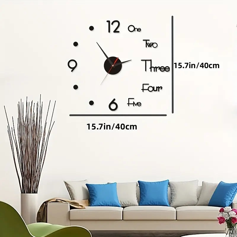 Large 3D Frameless Wall Clock Stickers Sast Online