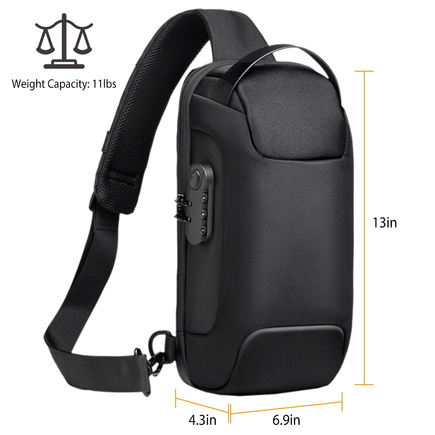 Men's Waterproof Anti-Theft Sling Backpack Free Shipping Fashion Style