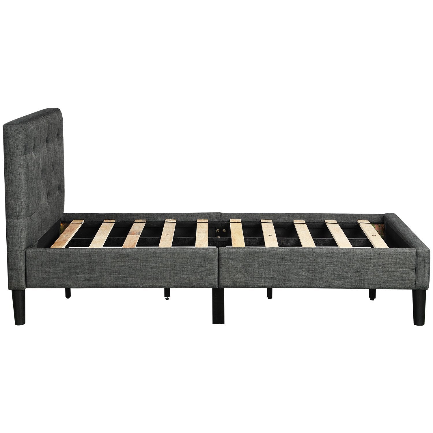 Tufted Platform Bed, Twin Size Button Upholstered Platform Bed Cheap Countdown Package