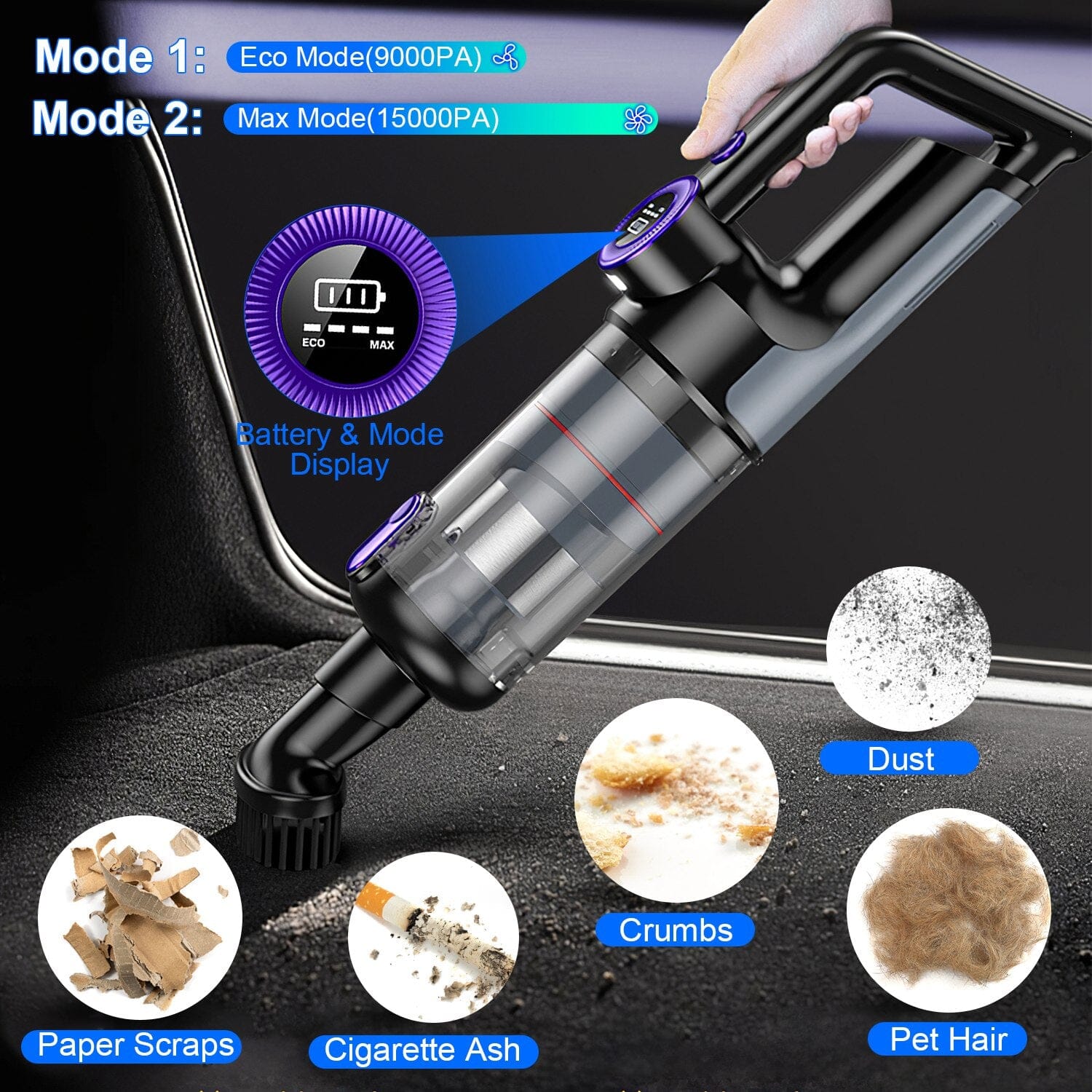 3-in-1 Handheld Cordless Car Vacuum Cleaner Supply Sale Online