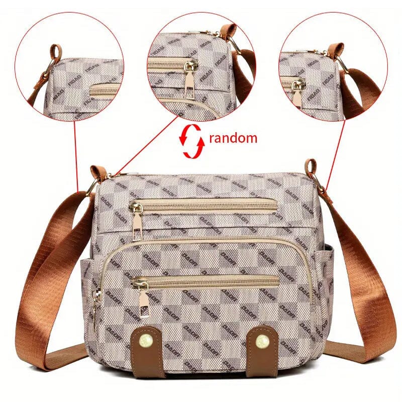 Women's Multi Pocket Plaid Pattern Crossbody Bag Cheapest Pice Online