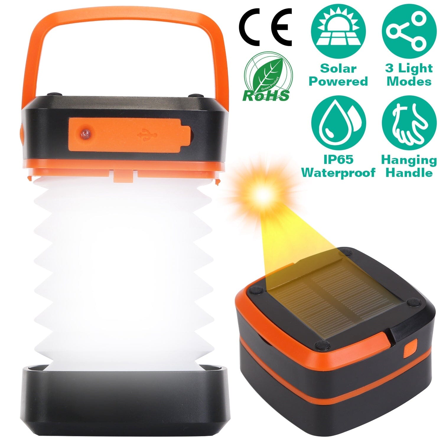 LED Collapsible Solar Camping Lantern Discount Big Discount