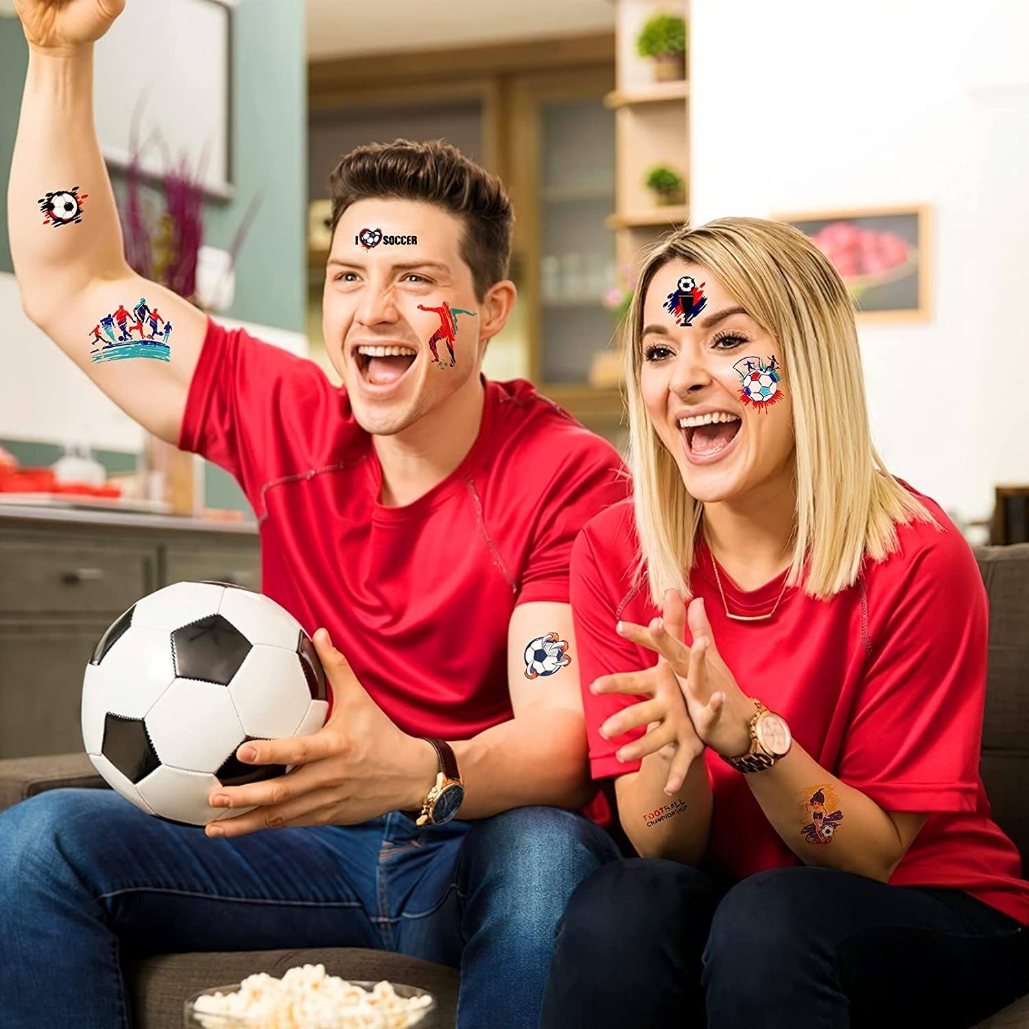 20 Sheet 2022 Football World Cup Football Sports Face Sticker Collections Online