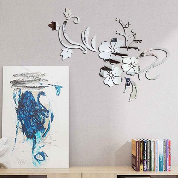 3D Mirror Flower Removable Wall Sticker Outlet Extremely