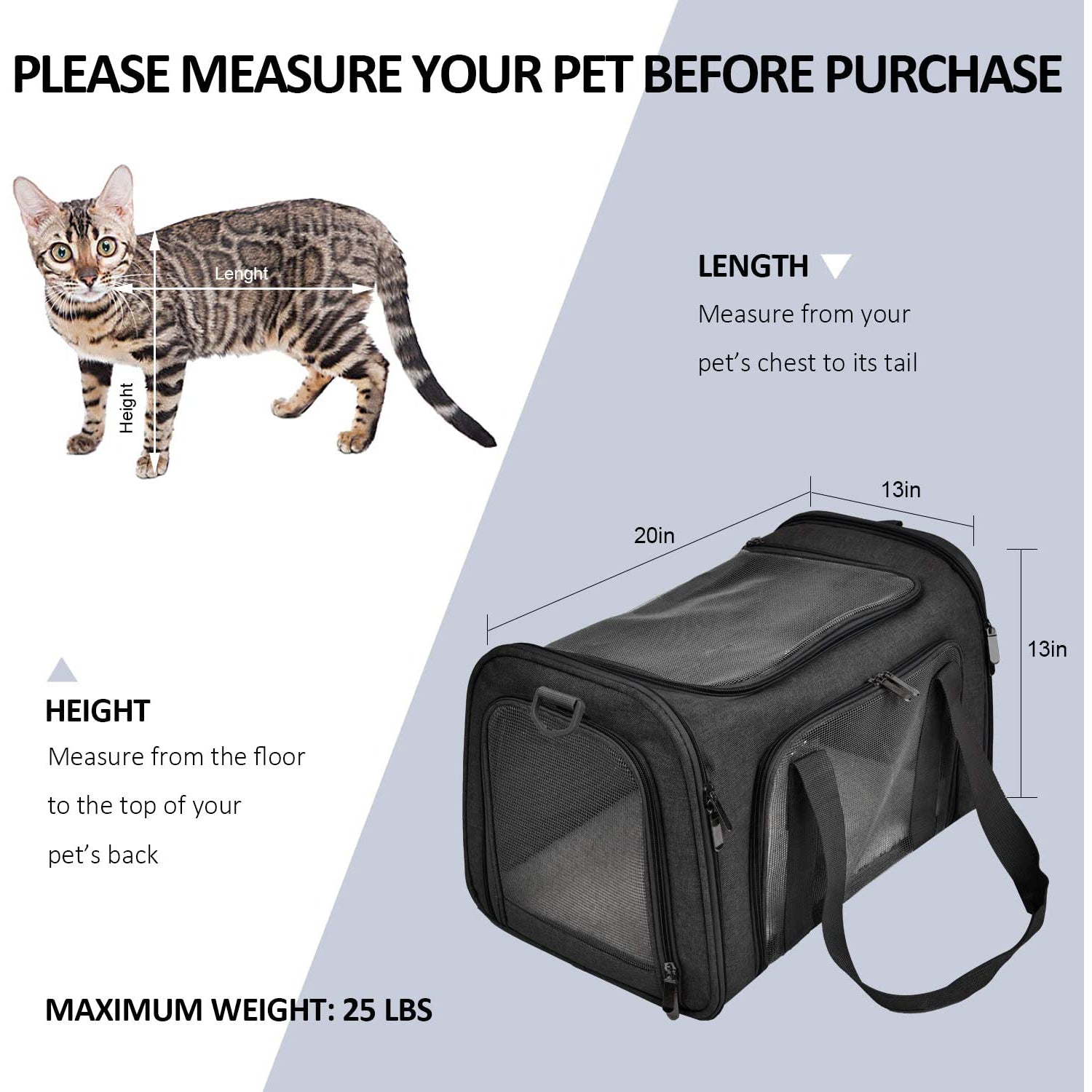 Collapsible Cat Dog Carrier 100% Original