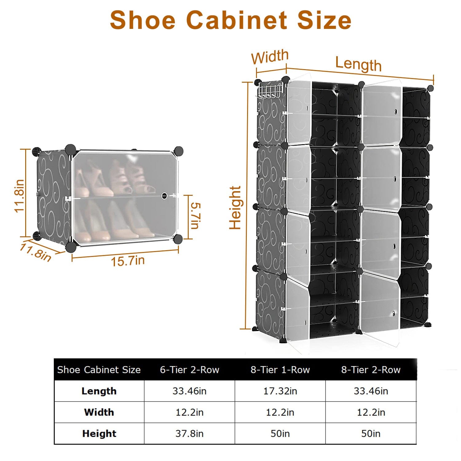 Shoe Rack Organizer with Transparent Doors Fashionable For Sale