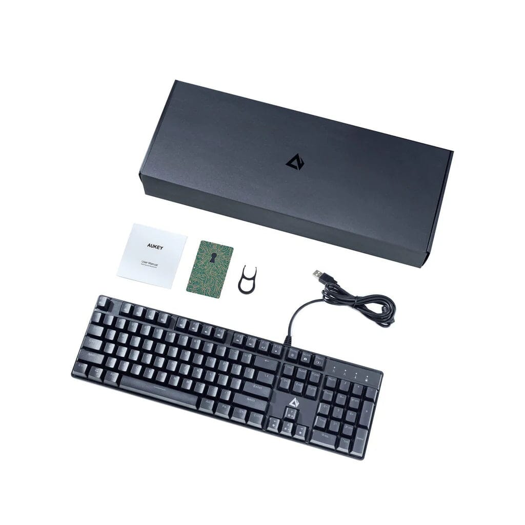 AUKEY KMG16 Mechanical Keyboard Blue Switches 104key Official Cheap Online