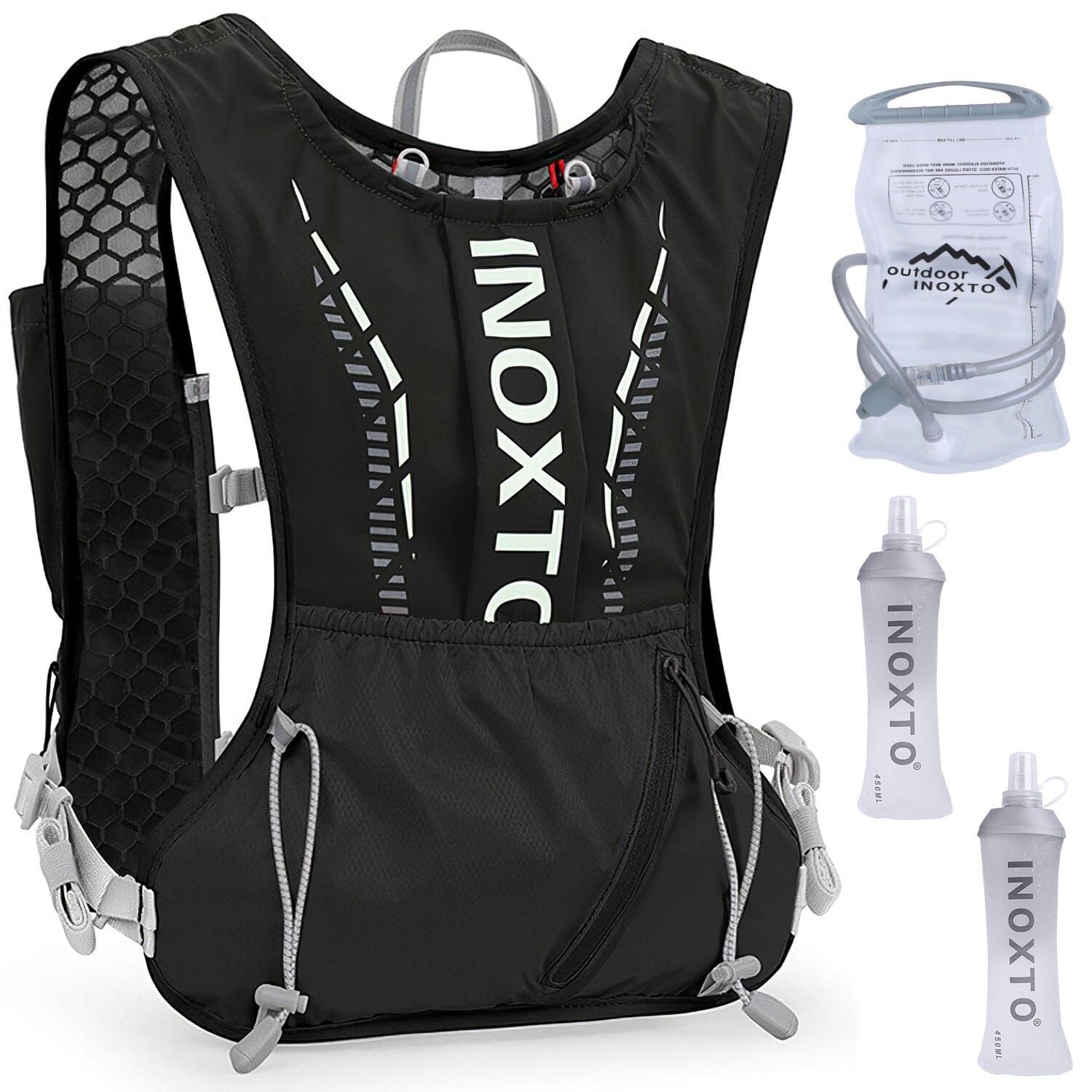 Sport Hydration Vest Running Backpack with 15oz, 50oz Water Bladder Countdown Package Online