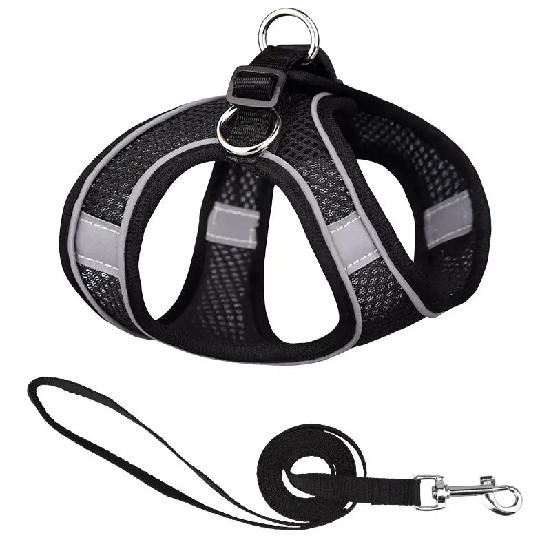 Reflective Dogs Harness with Leash Adjustable Harness Vest Breathable Collars Free Shipping Outlet Store