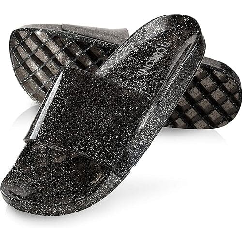 Roxoni Women's Summer Flip Flop Open Toe Jelly Glitter Slide Sandal Slippers Discount Manchester