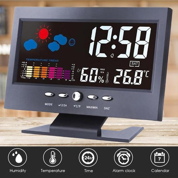 LCD Color Screen Digital Backlight Snooze Alarm Clock Clearance Store Sale Online