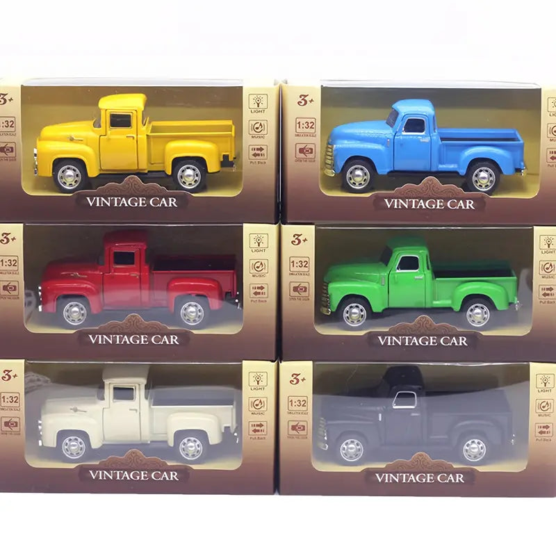 Vintage Mini Diecast  Truck Christmas Metal Farmhouse Decorative Tabletop Storage High Quality