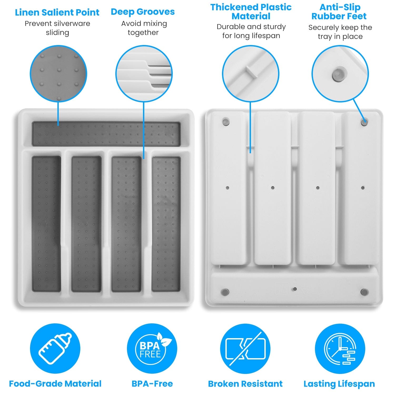 2-Piece: Silverware Utensil Organizer Discount Authentic