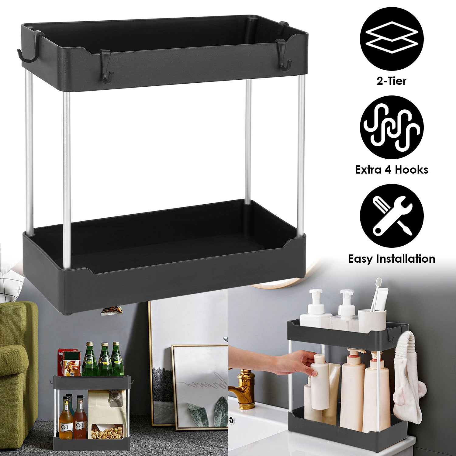 2-Tier Under Sink Shelf Organizer Cheap Sale 100% Guaranteed