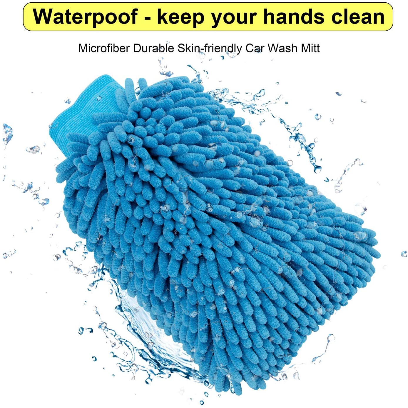 2-Pack: Large Size Microfiber Car Wash Mitt Buy Online