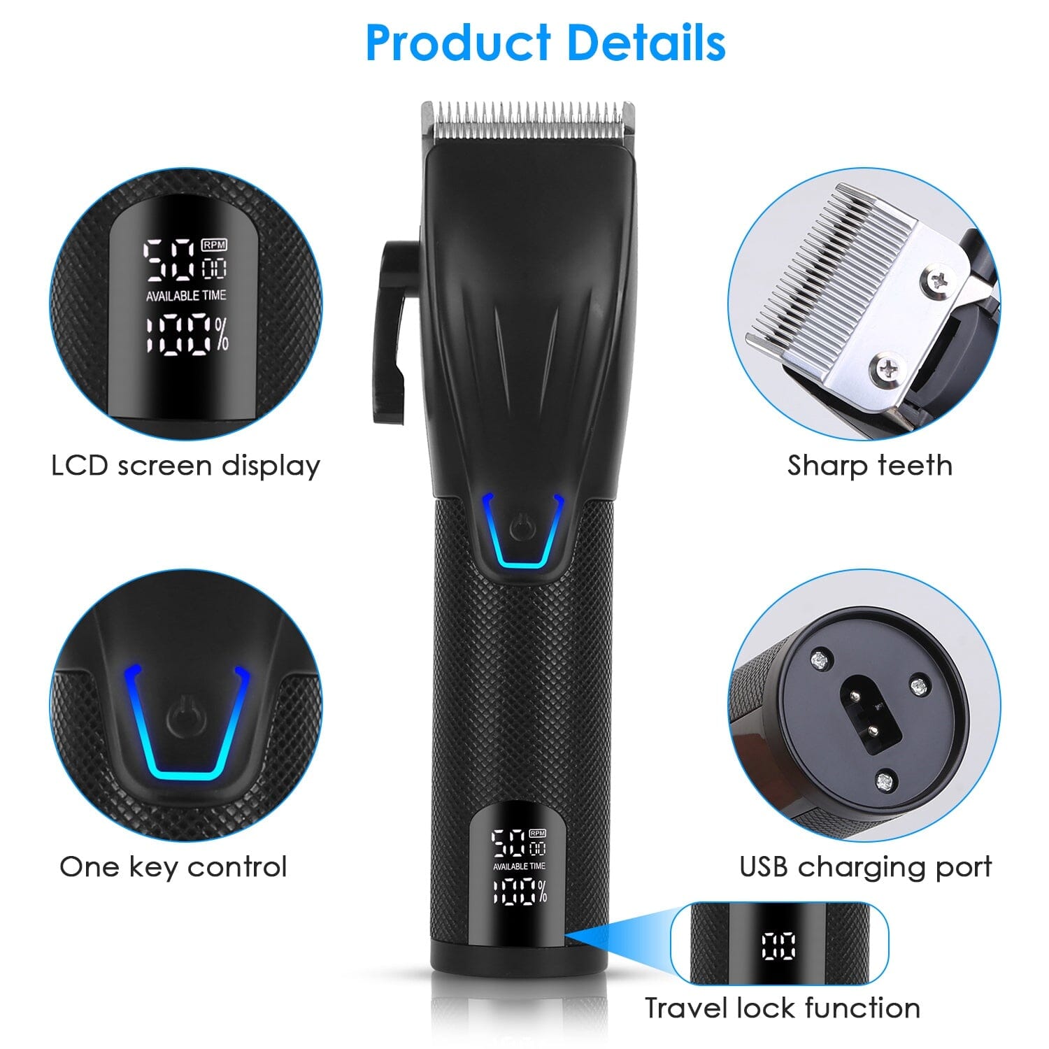 Men Electric Barber Clipper Hair Cutting Combo Set T Outliner Shaver Trimmers Classic For Sale