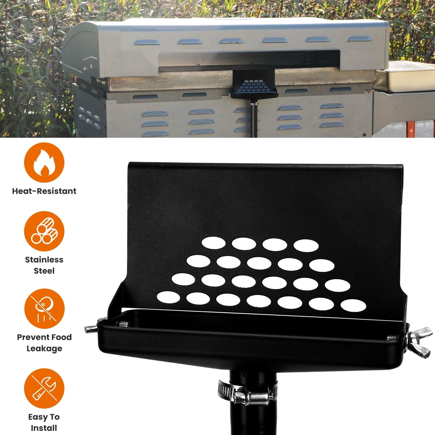 Blackstone Griddle Grease Catcher with  Heat Resistant Hose Stainless Steel Online Online Free Shipping