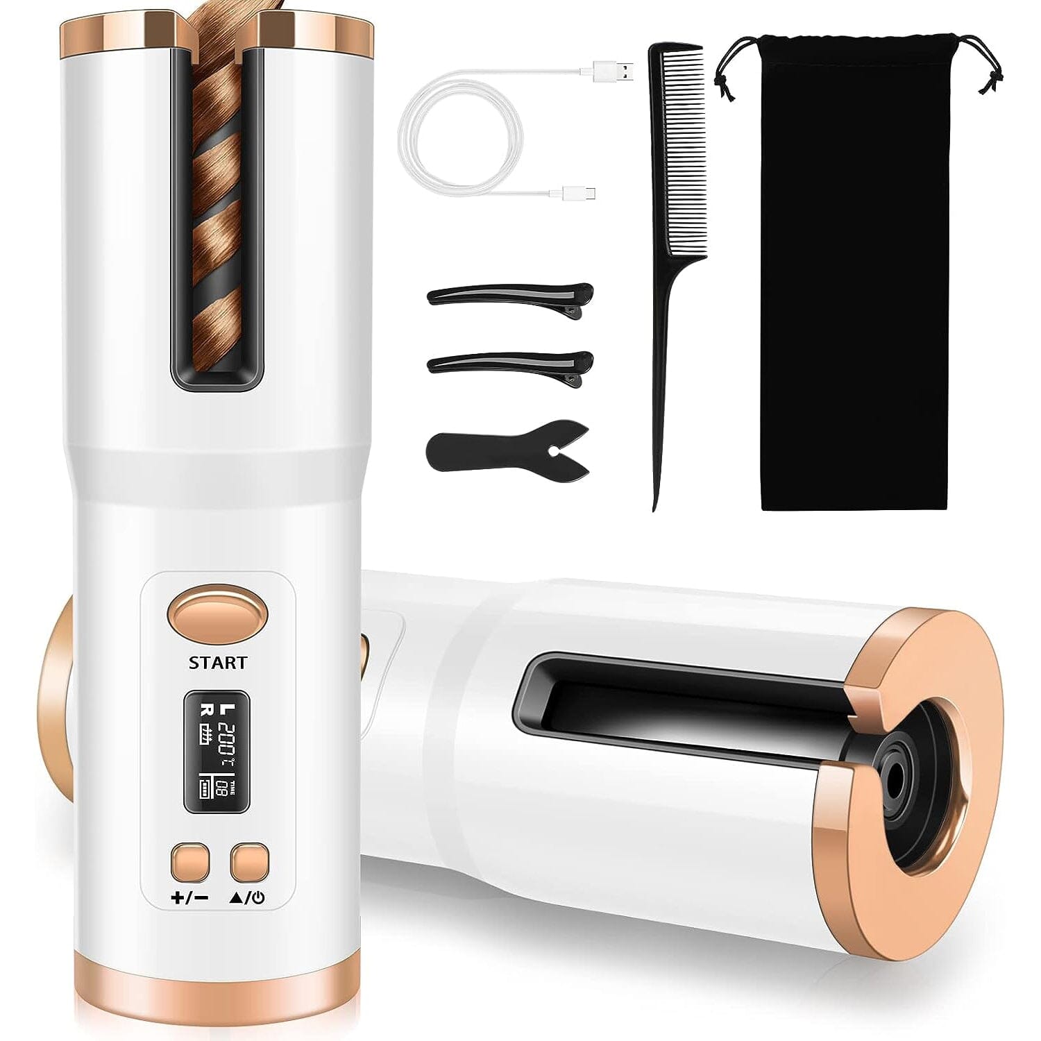 Unbound Cordless Automatic Hair Curler Outlet Top Quality