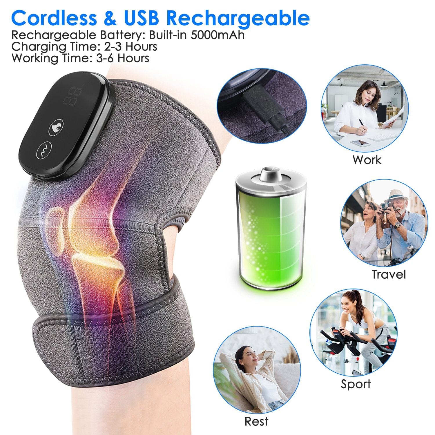 3-in-1 Heated Pads Massager with 3 Level Vibration Shop Offer Cheap Online