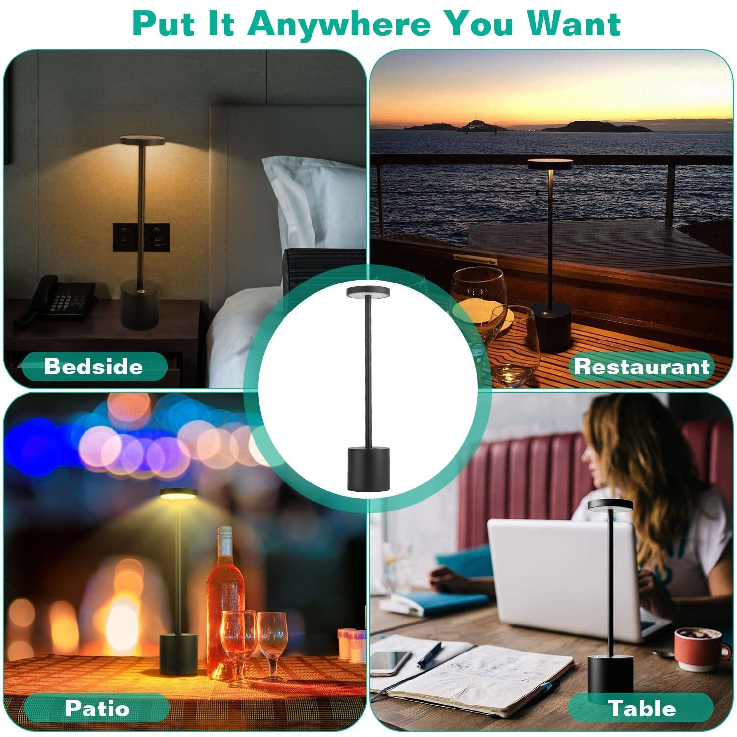 Cordless Portable Rechargeable Table Lamp With Paypal Cheap Pice