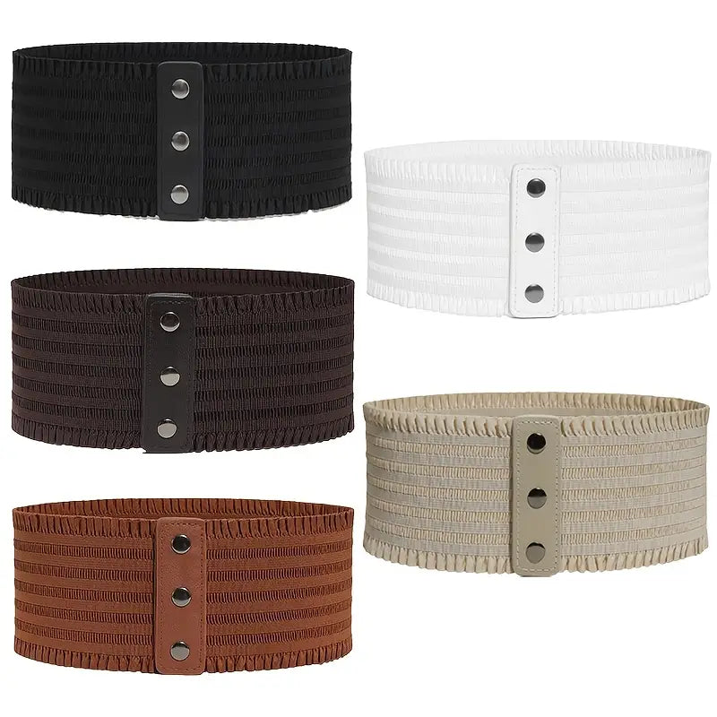 Women's Wide Belt Stretchy Dress Belts Cheap Sale Genuine