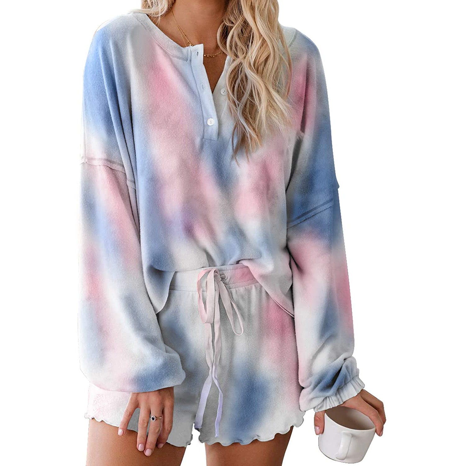 2-Piece: Womens Tie Dye Print Suit Outlet Find Great