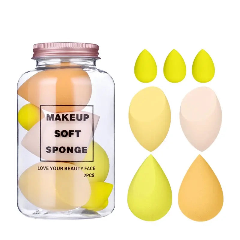 7-Pieces Set: Puff Teardrop Blender Foundation Sponge Set Order Cheap Online