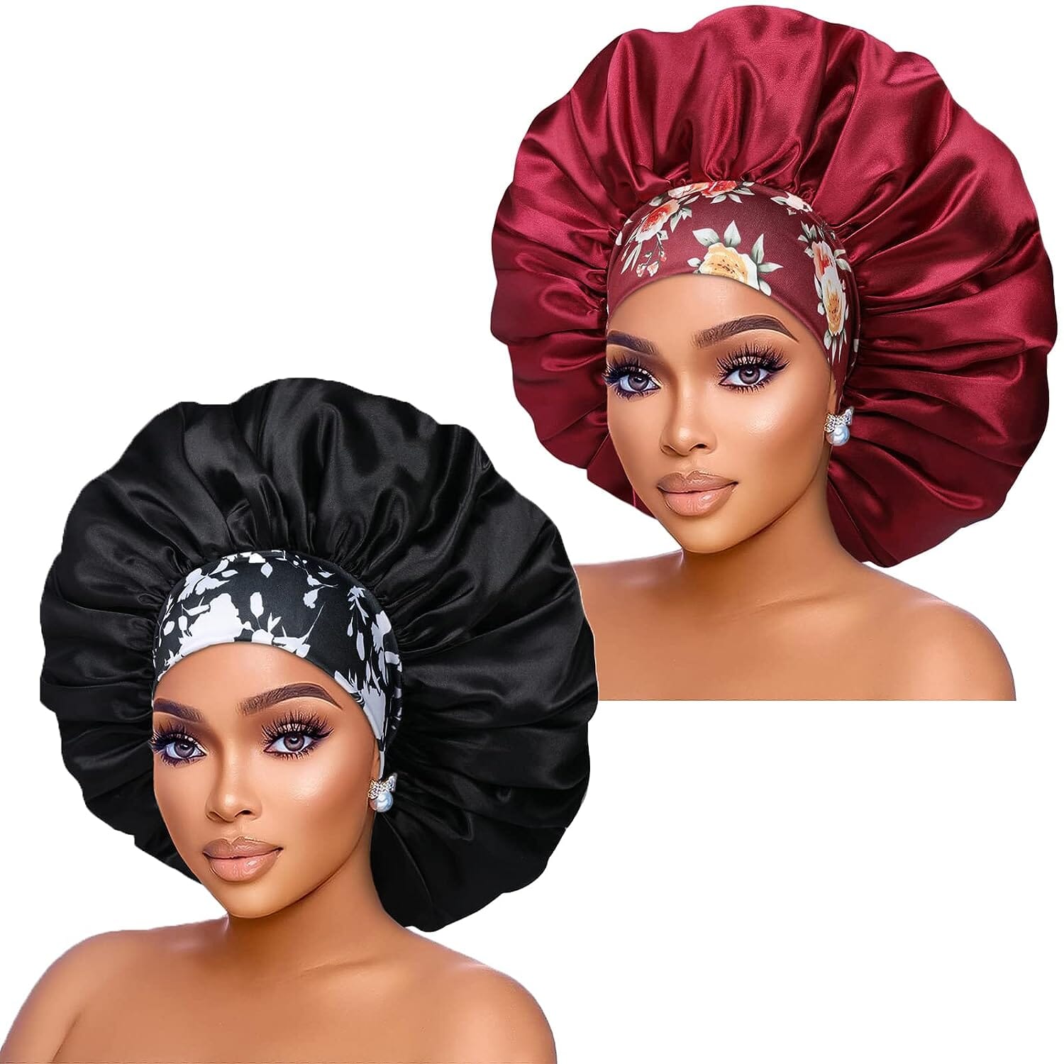 2-Pack: Extra Large Satin Bonnets for Sleeping Discount Best Place