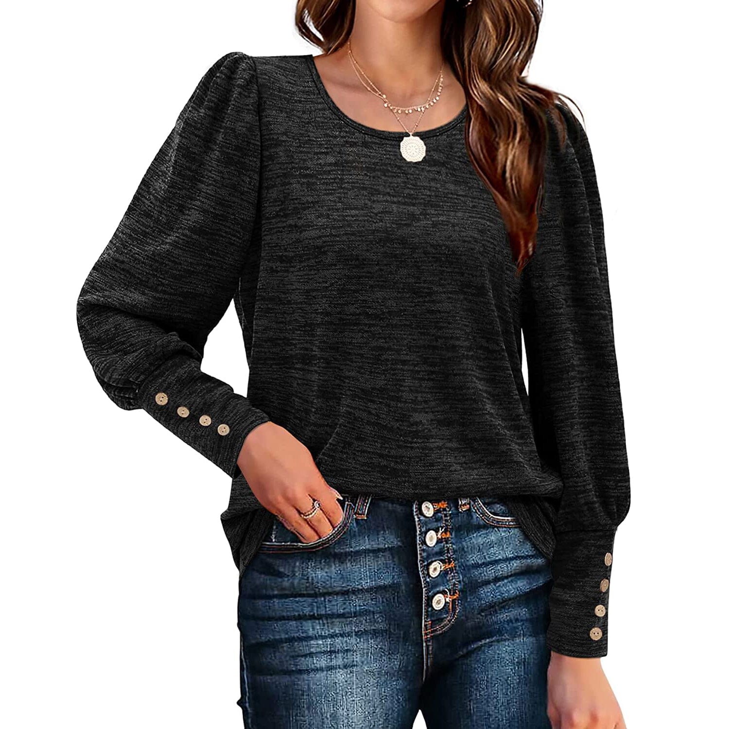 Women's Puff Sleeve Tops Discount High Quality