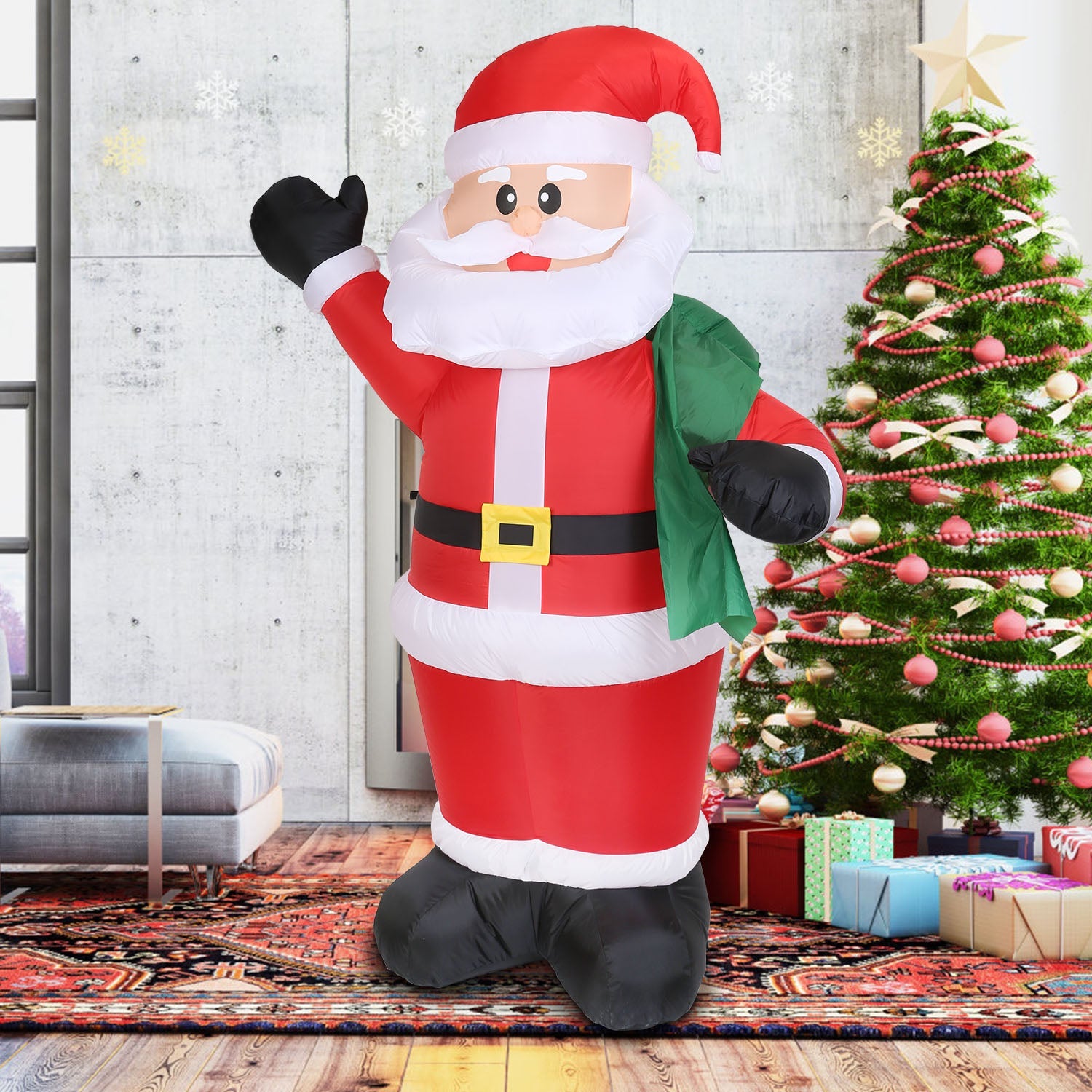 6.4ft Inflatable Christmas Giant Santa Claus Cheap With Paypal