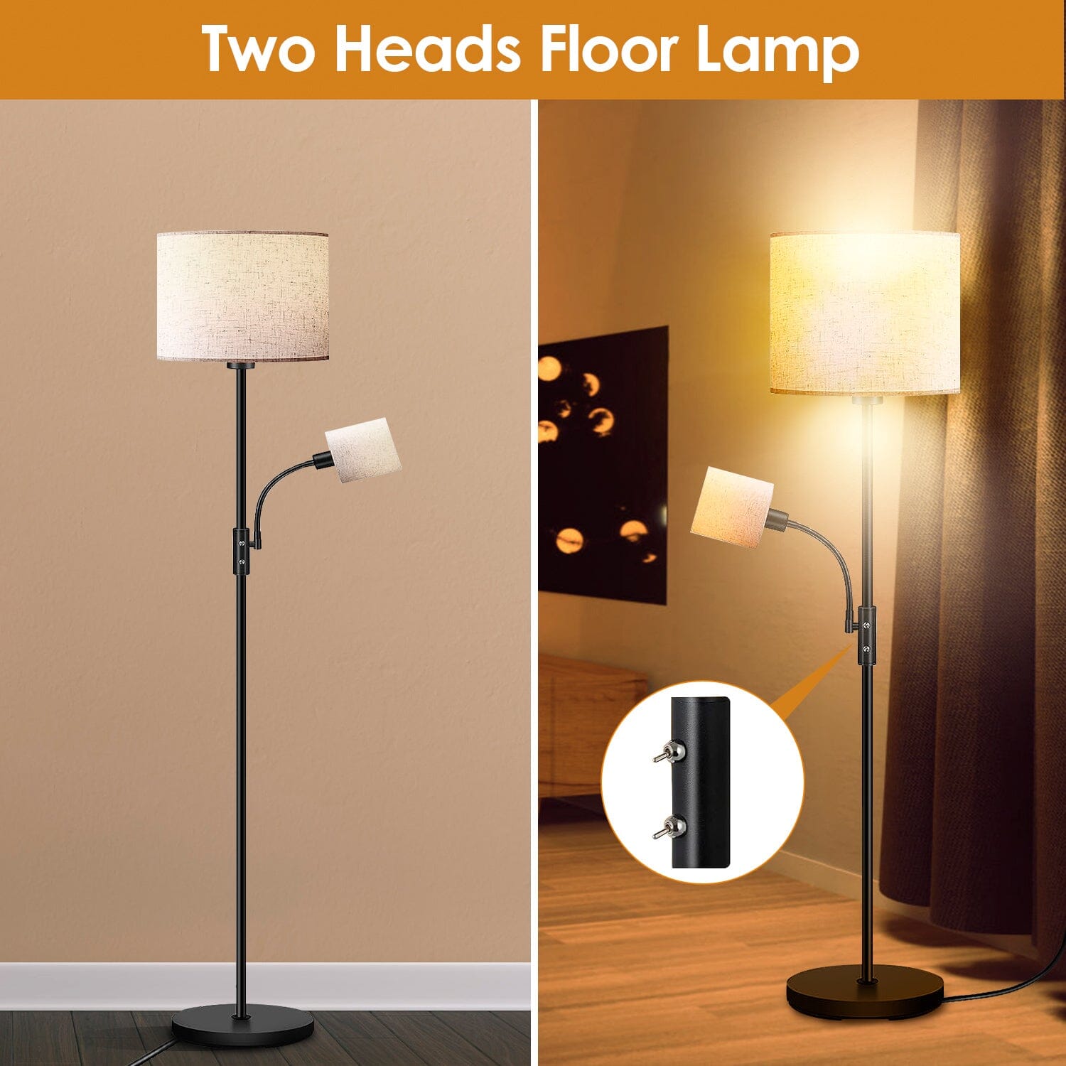 Mother Daughter Floor Lamp with Linen Shade Sale Tumblr