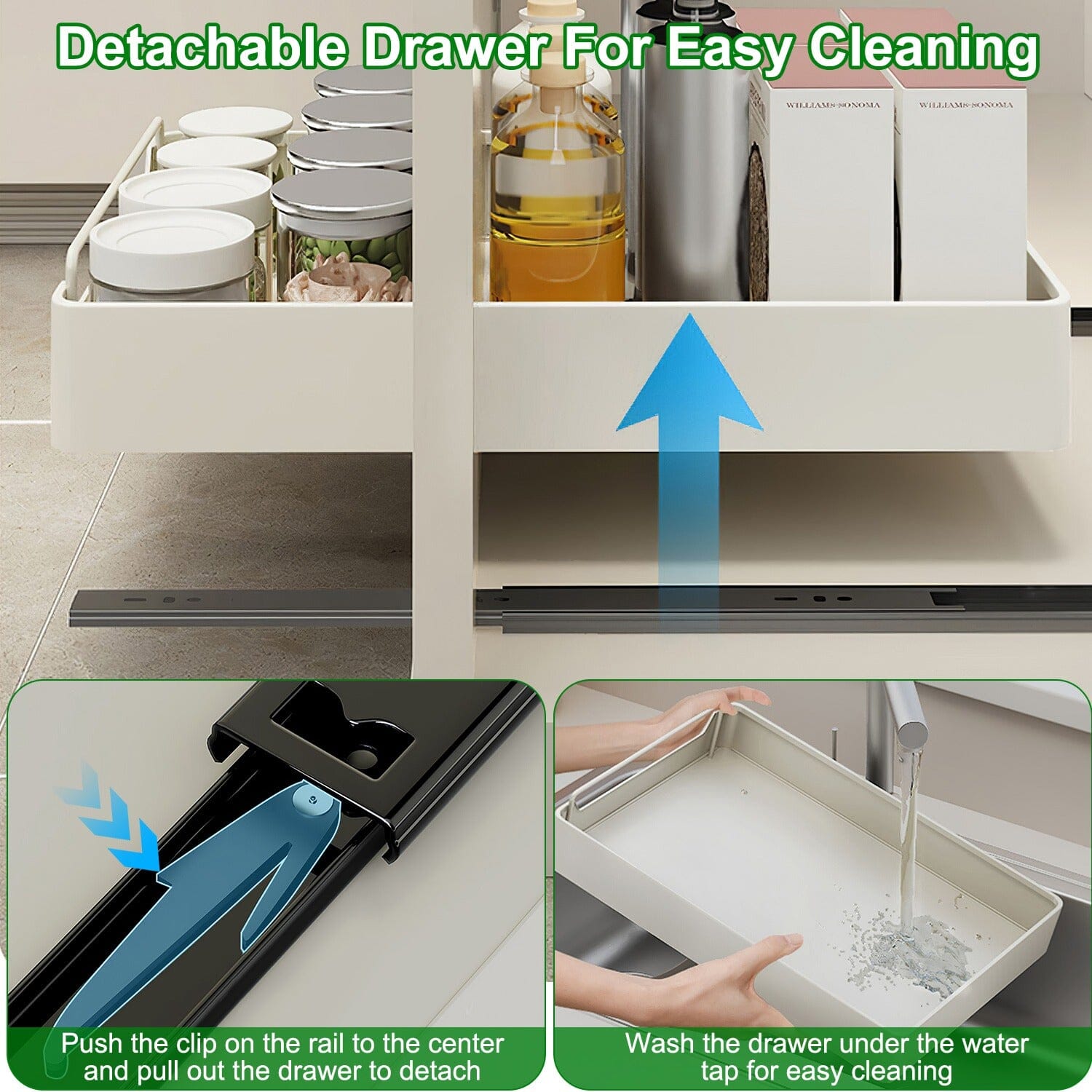 2-Pieces: Pull Out Cabinet Organizers Clearance Official Site