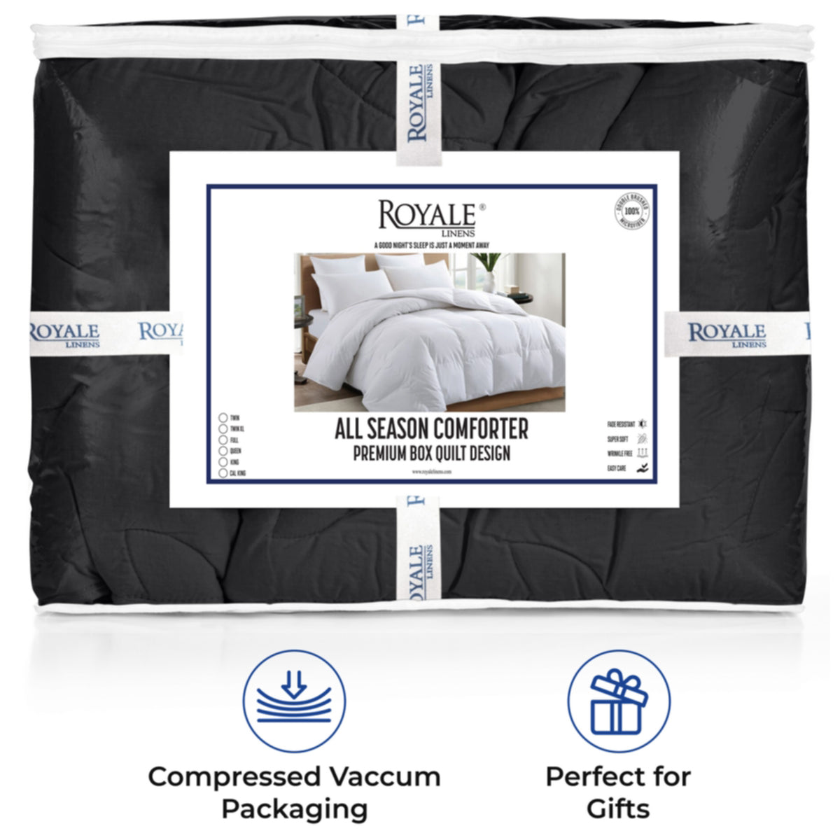 Royale All Season Down Alternative Lightweight Quilted Bedding Comforter with Corner Tabs 100% Authentic Sale Online