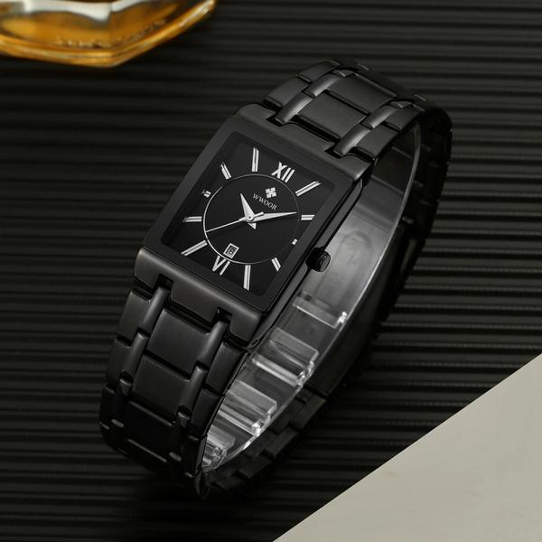 WWOOR Luxus Men Fashion Square Date Watch Low Pice Fee Shipping Online