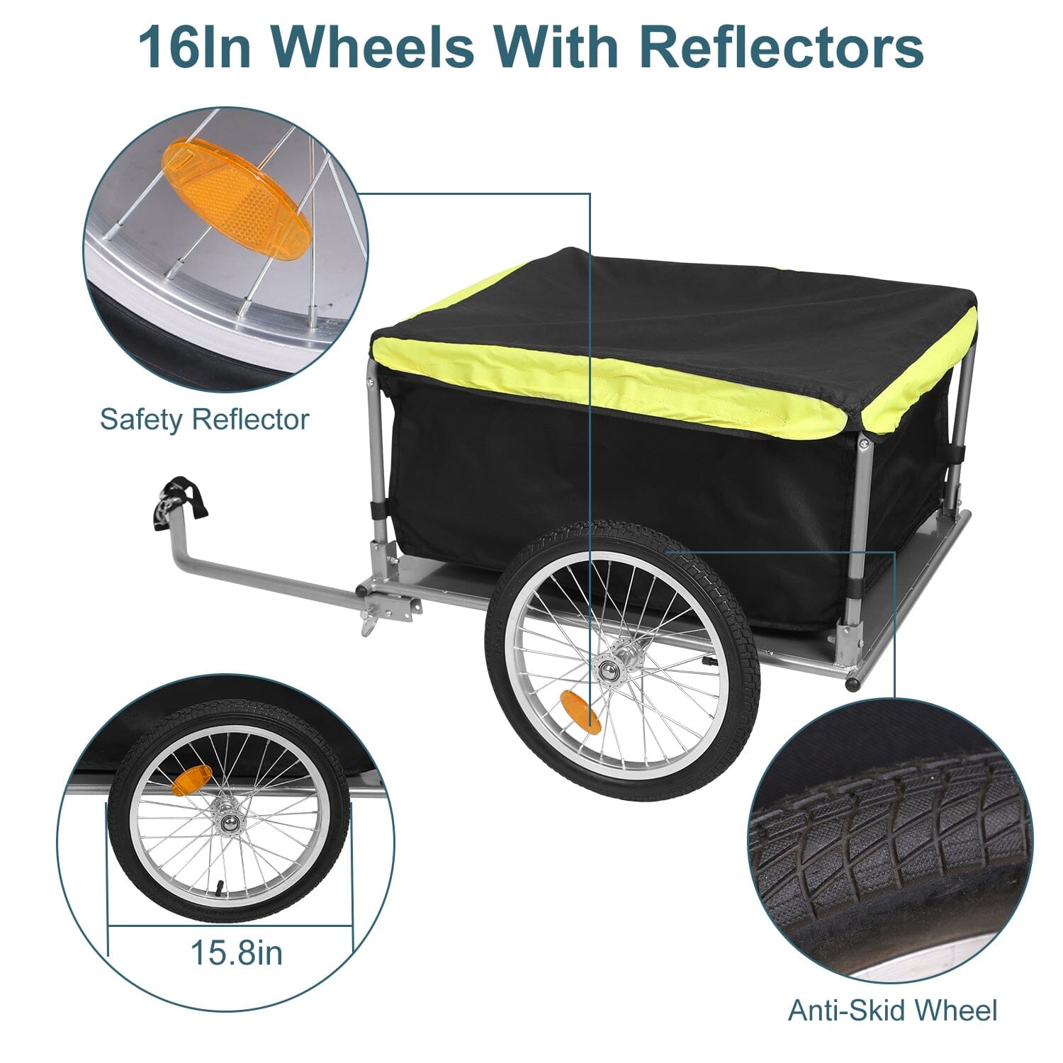 Foldable Bicycle Cargo Wagon Trailer Free Shipping View