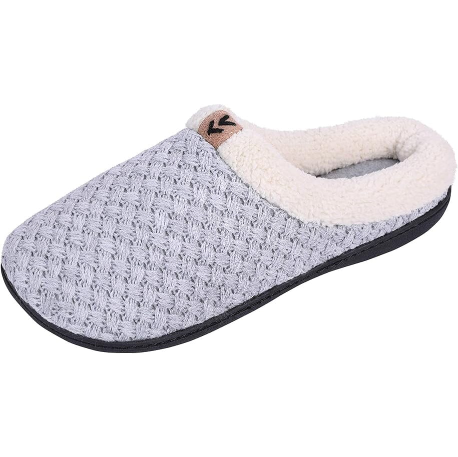 Roxoni Women's Slippers Cozy Fleece Warm Clog Knit Winter Ladies House Shoe Non-Slip Free Shipping New Styles