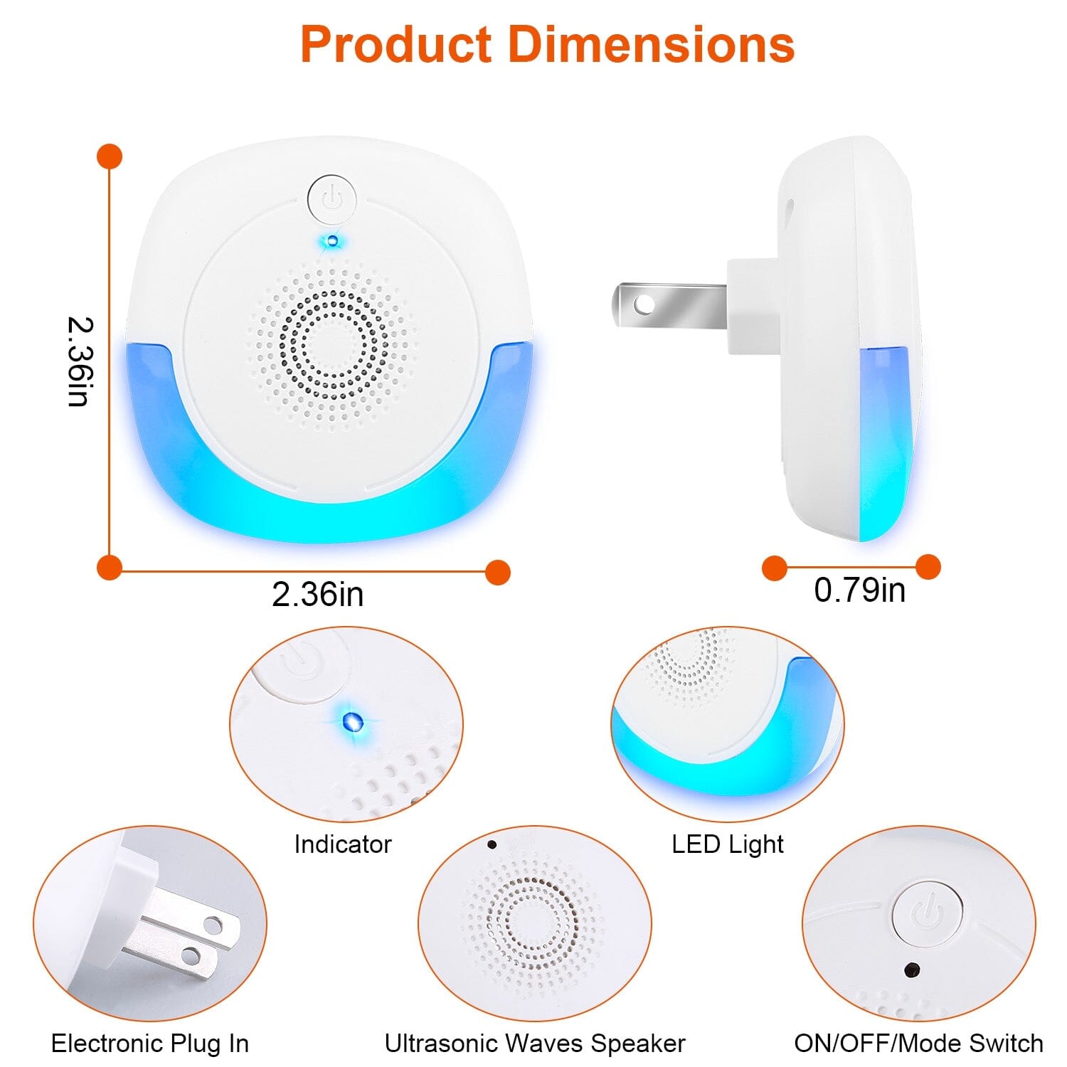 6-Pack: Ultrasonic Pest Repellers Plug-In Indoor Pest Control Mouse Repellent Cheap 100% Authentic