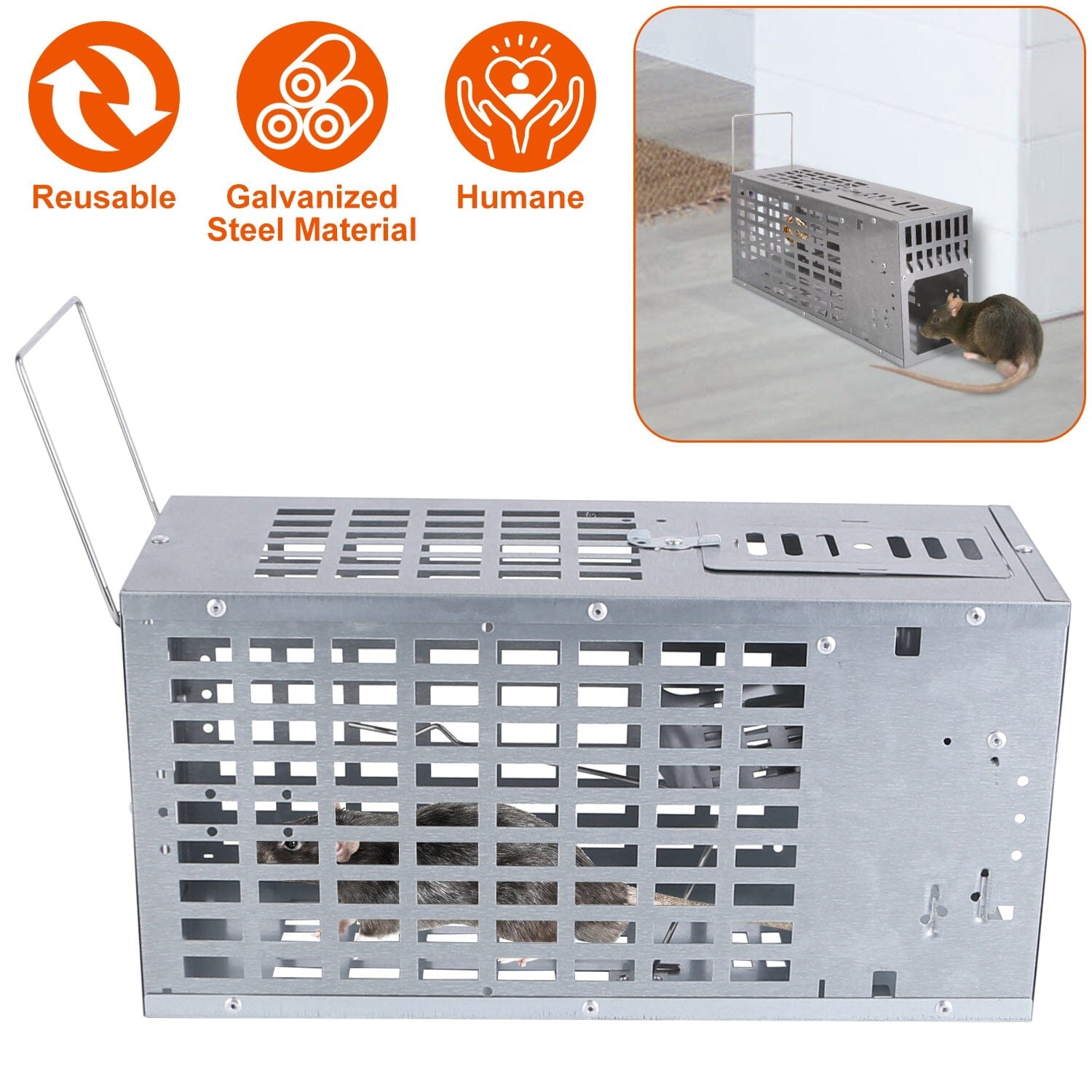 Reusable Metal Rat Cage Catch Release Continuous Capture Sale Lowest Pice