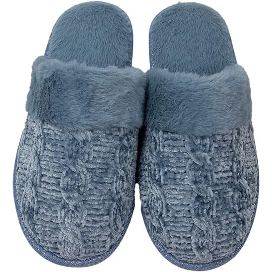 Roxoni Fur Trim Knit Sweater Slippers for Women Quality Free Shipping Outlet