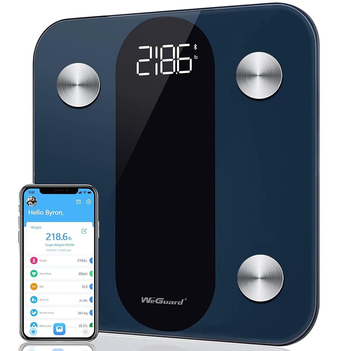 Smart Digital Bathroom Scale with Heart Rate Tracking, Body Fat, BMI with App Online Online Cheap Pice