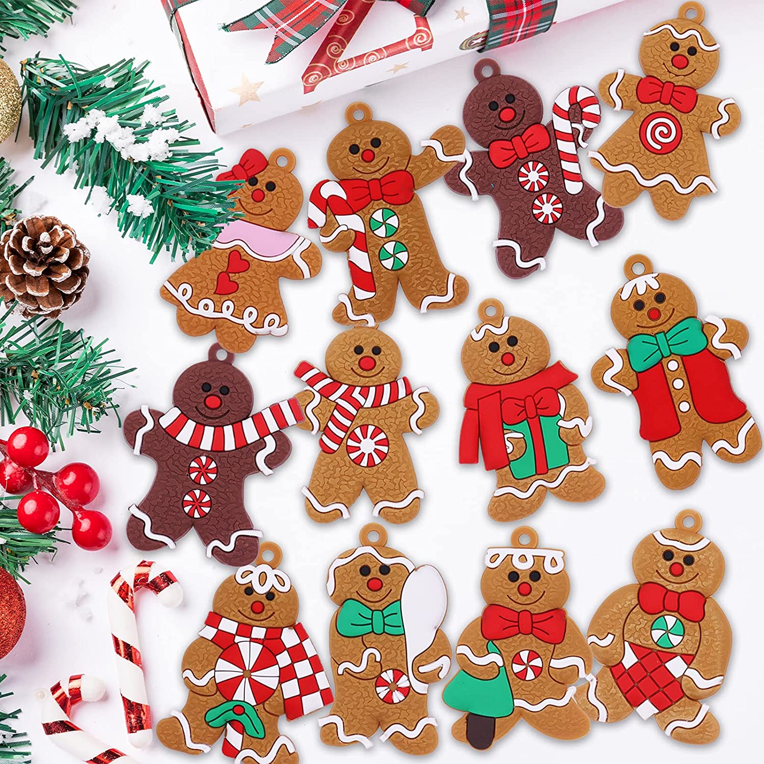 12-Piece: Gingerbread Man Ornaments Buy Cheap Best Wholesale