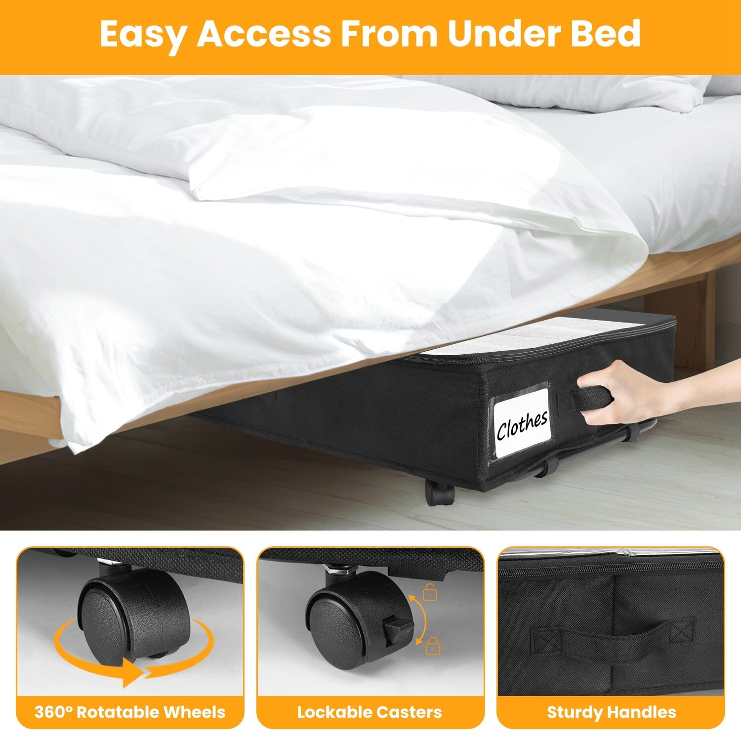 2-Piece: Under Bed Storage Container Sale 2025 New