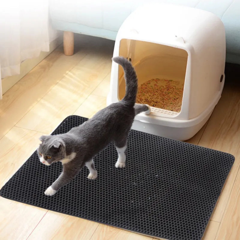 Waterproof EVA Double Layer Cat Litter Trapping Pet Litter Box Mat Clean Pad Cheap Brand New Unisex